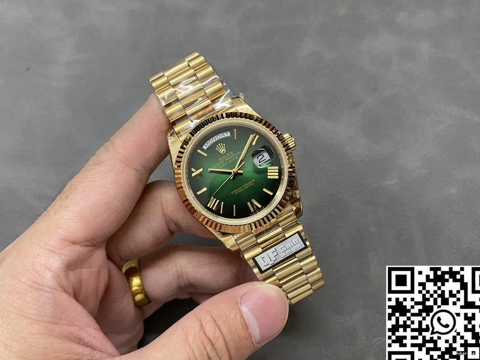 v5 Rolex Date Day Green M228238-0069 Dial 1023 Steel Tungsten Factory Bold QF 0717